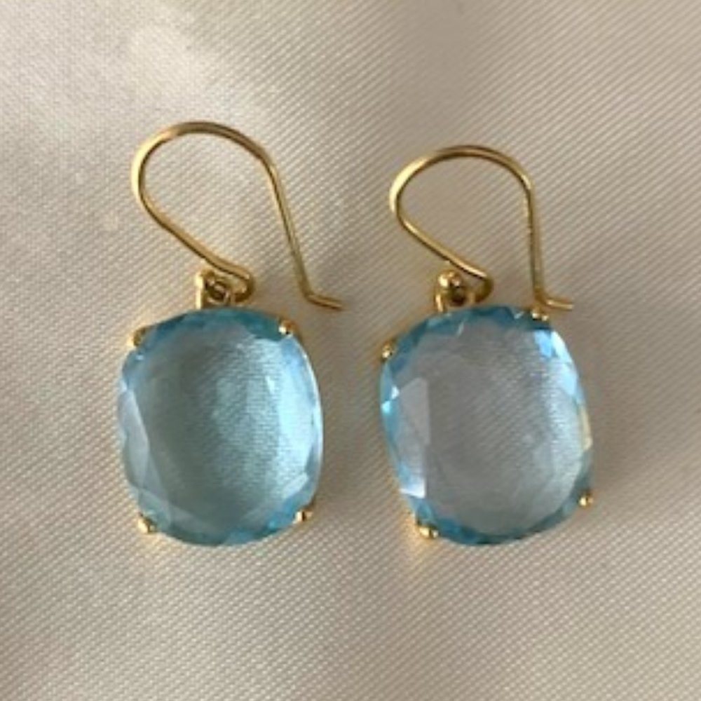 IPPOLITA 18K GOLD BLUE TOPAZ EARRINGS